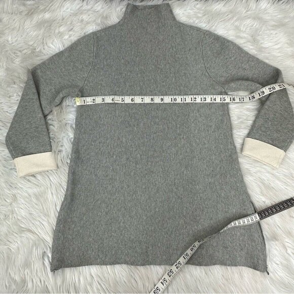 Tahari Women’s Gray Mock Neck 3/4 Sleeve Stretchy Tight Knit Sweater XS/C34 - Picture 10 of 11